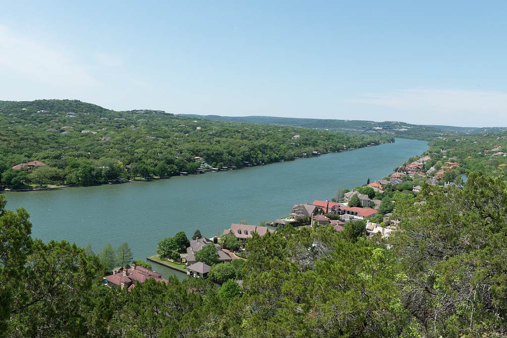 A view of Lake Austin from Mount Bonnell