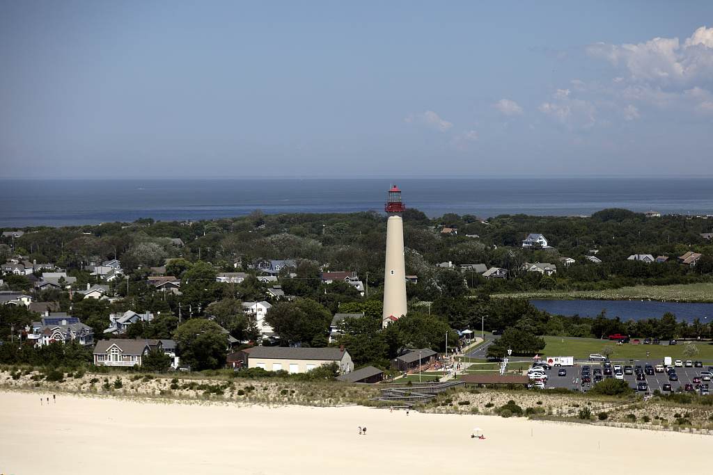Beaches and the Cape May Point Lighthouse on the New Jersey shore