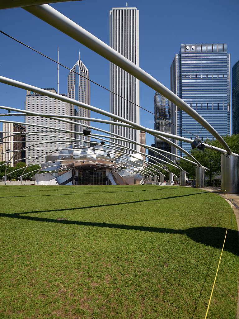 The Jay Pritzker Pavilion by Frank Gehry in Millennium Park, Chicago