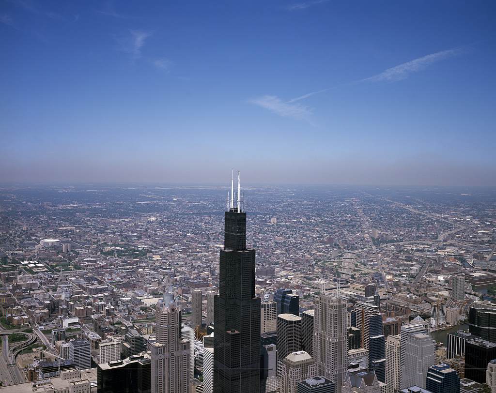 The Chicago skyline dominated by the Willis Tower