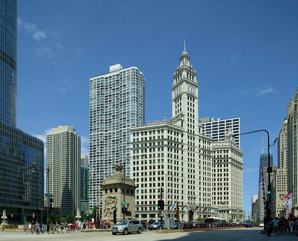 The Wrigley Building in downtown Chicago