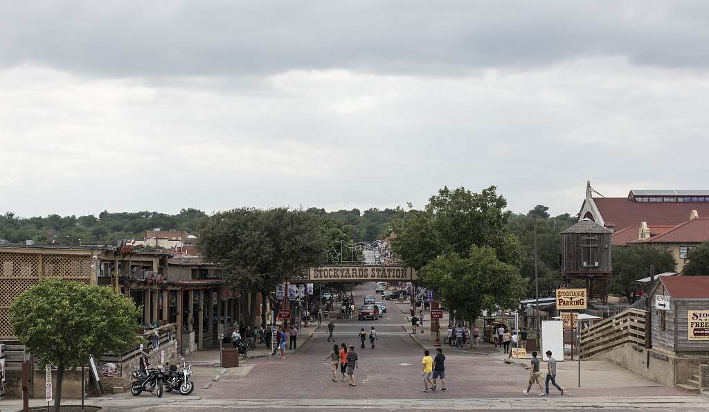 Stockyards Station, a tourist district on the site of the historic Fort Worth Stockyards