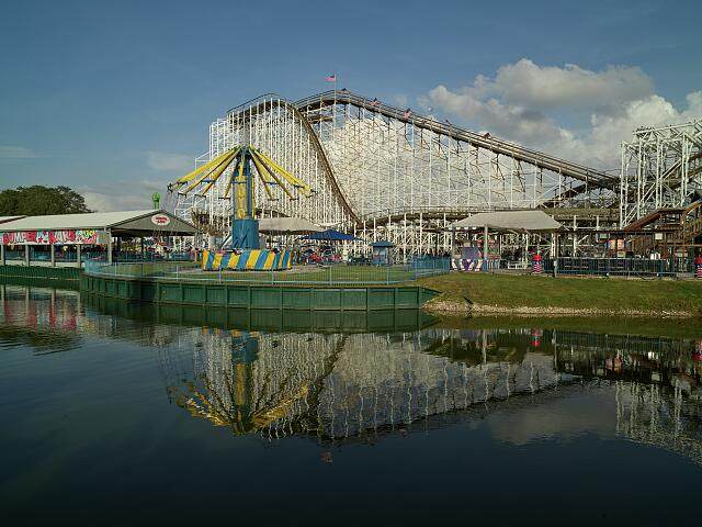 A roller coaster at the Old Town Kissimmee amusement park