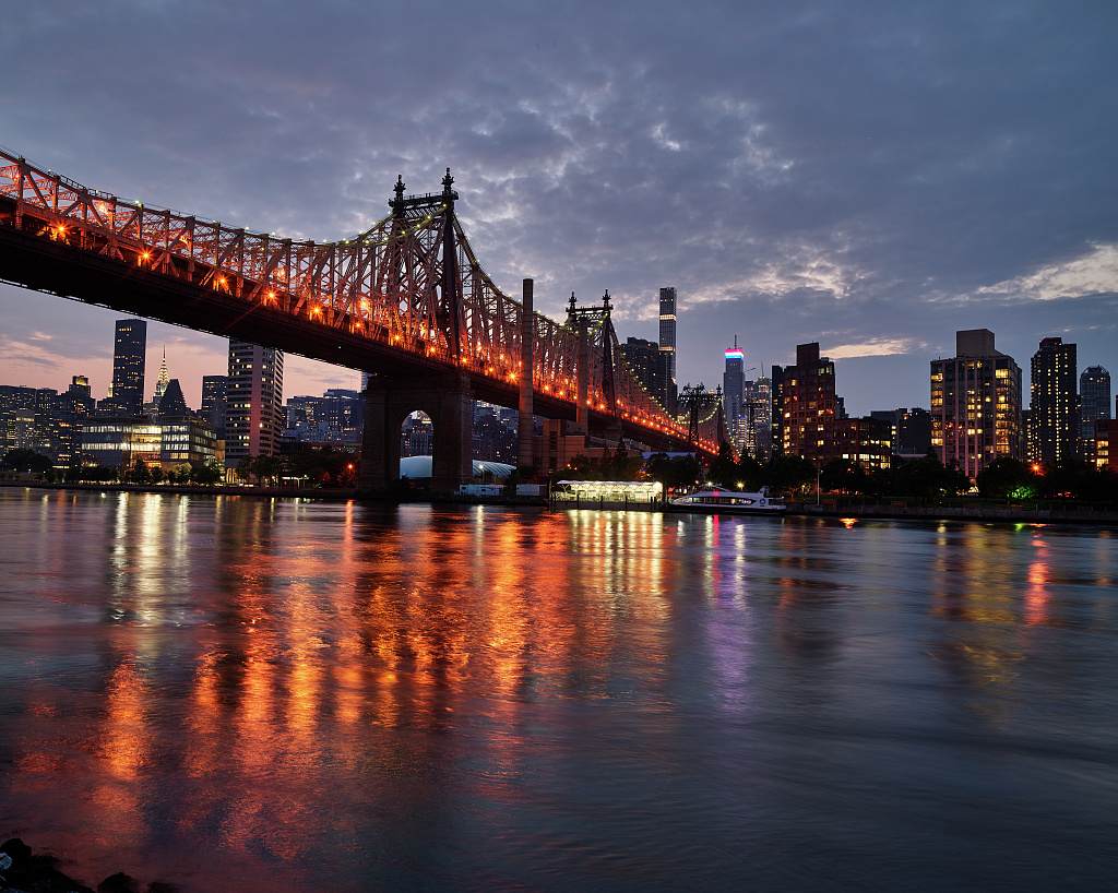 The Queensboro Bridge at dusk