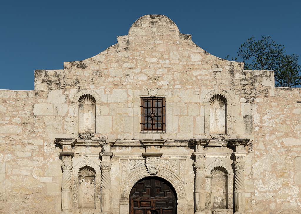 A doorway of the Alamo, an 18th-century mission church in San Antonio
