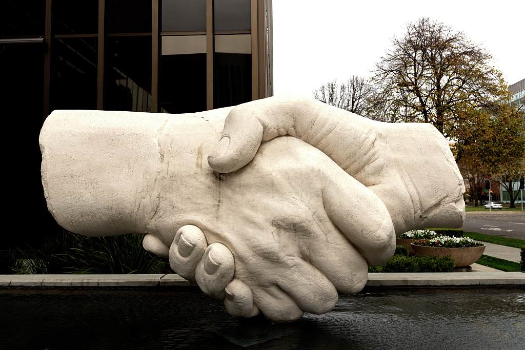 A statue in front of the California State Capitol in Sacramento