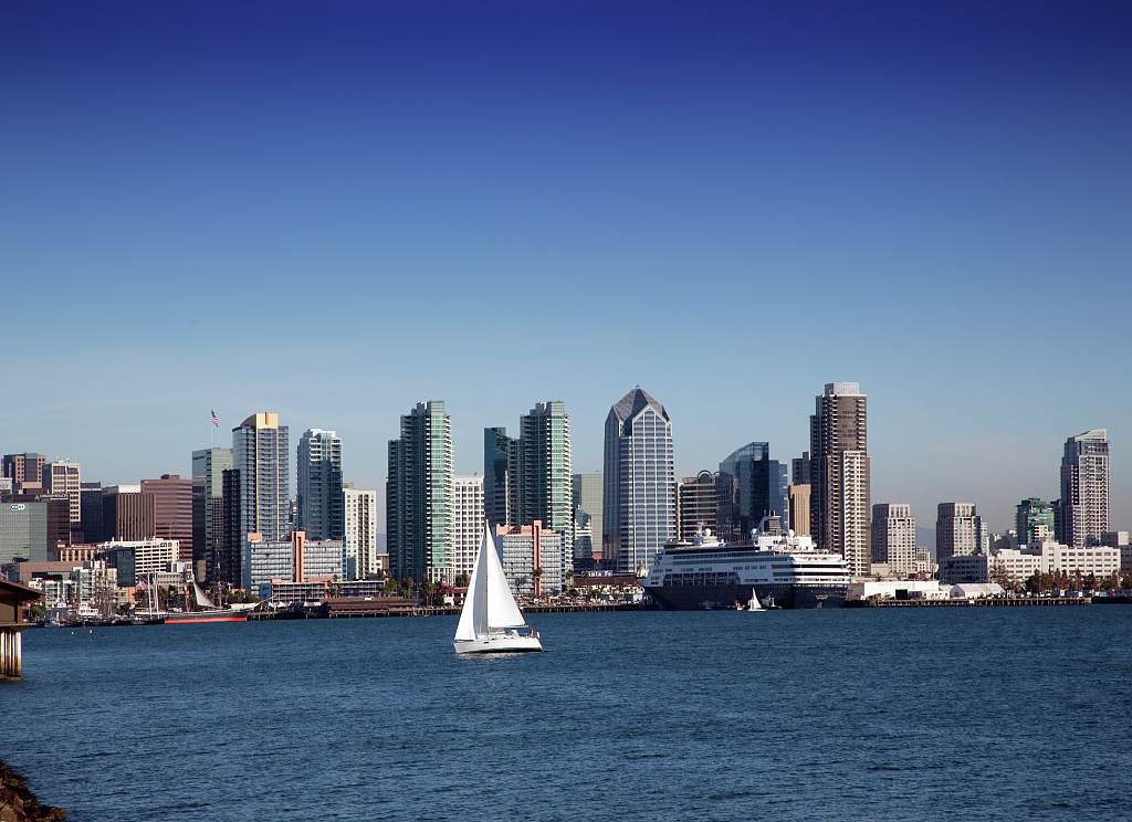The San Diego skyline and harbor