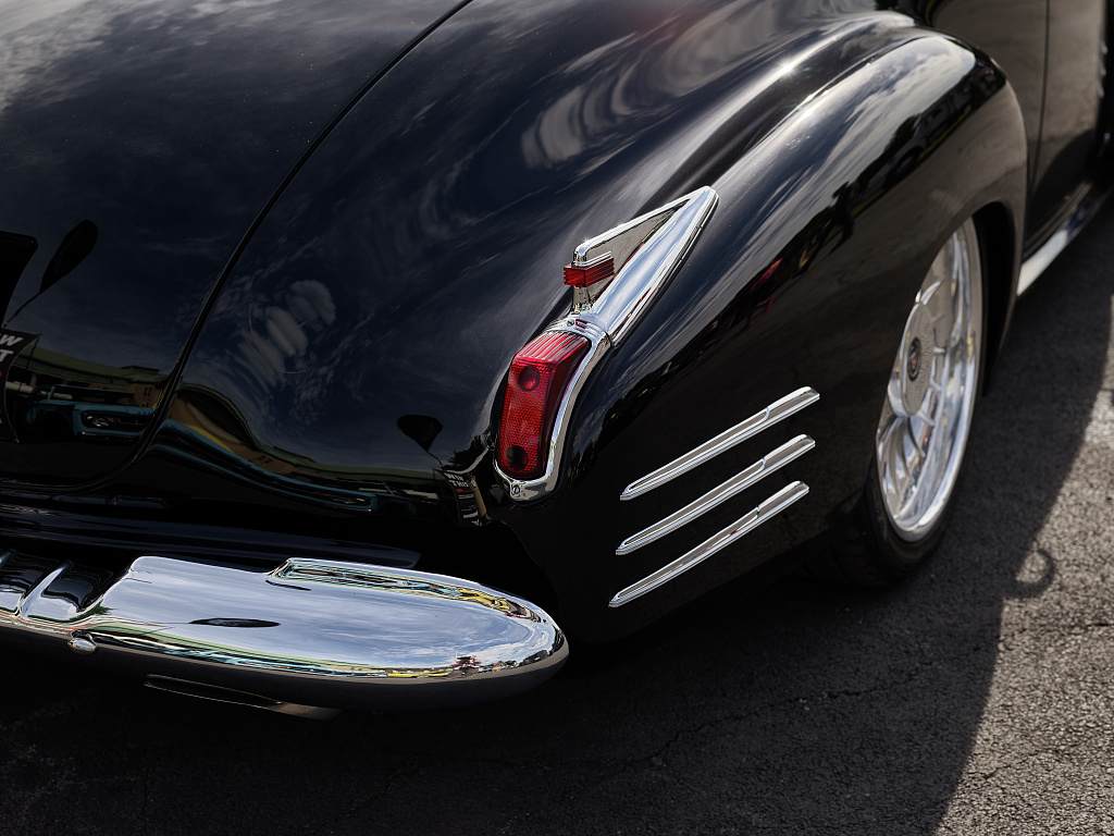 A custom Cadillac at the Syracuse Nationals car show