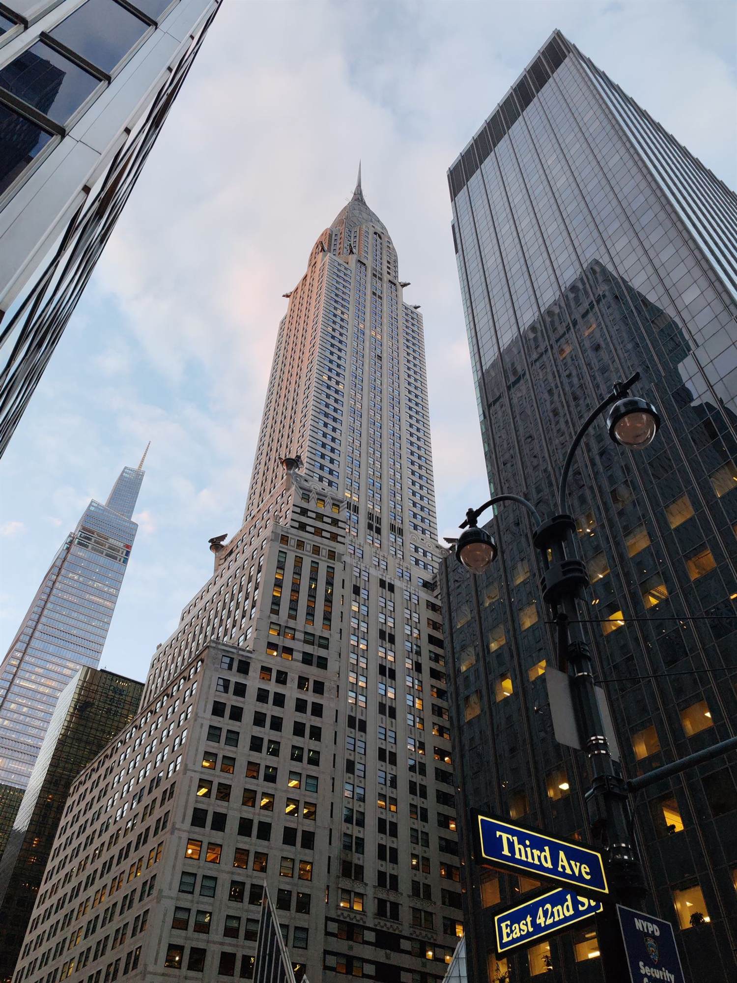 The Chrysler Building seen from street level at East 42nd Street