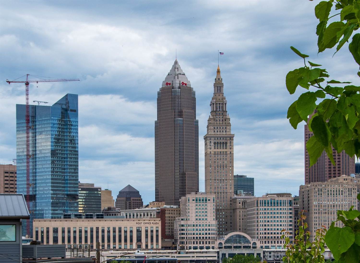 The downtown Cleveland, Ohio skyline including Key Tower and Terminal Tower