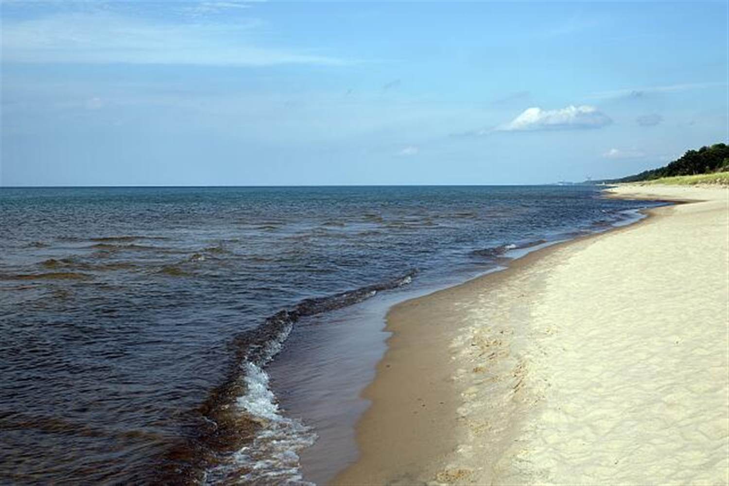 The Lake Michigan shoreline near Michigan City, Indiana