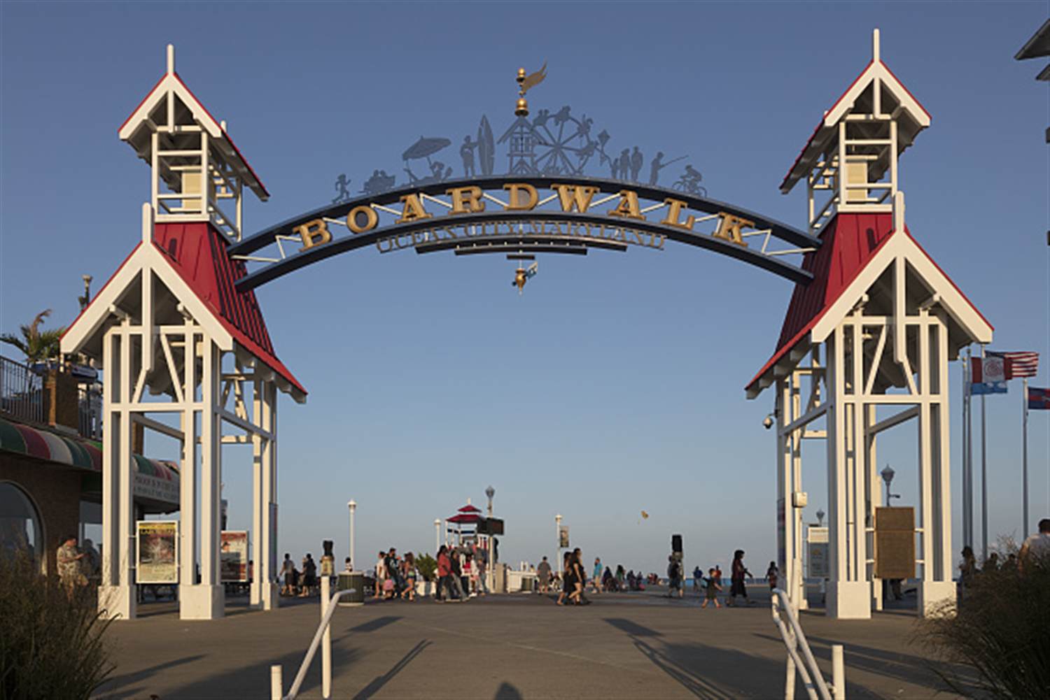 The Boardwalk entrance sign in Ocean City, Maryland