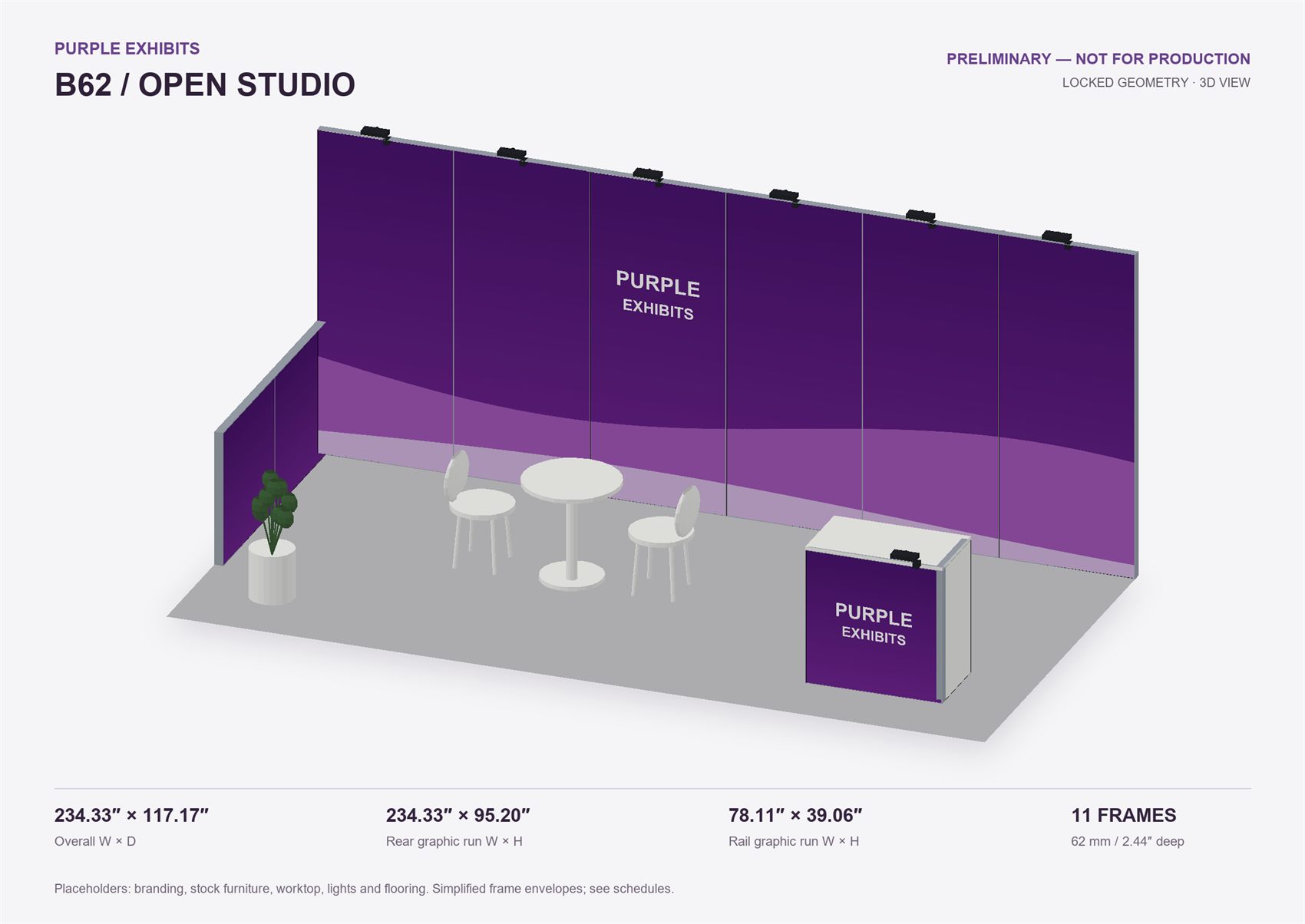 10×20 Inline Booth With Fabric Backwall and Branded Counter