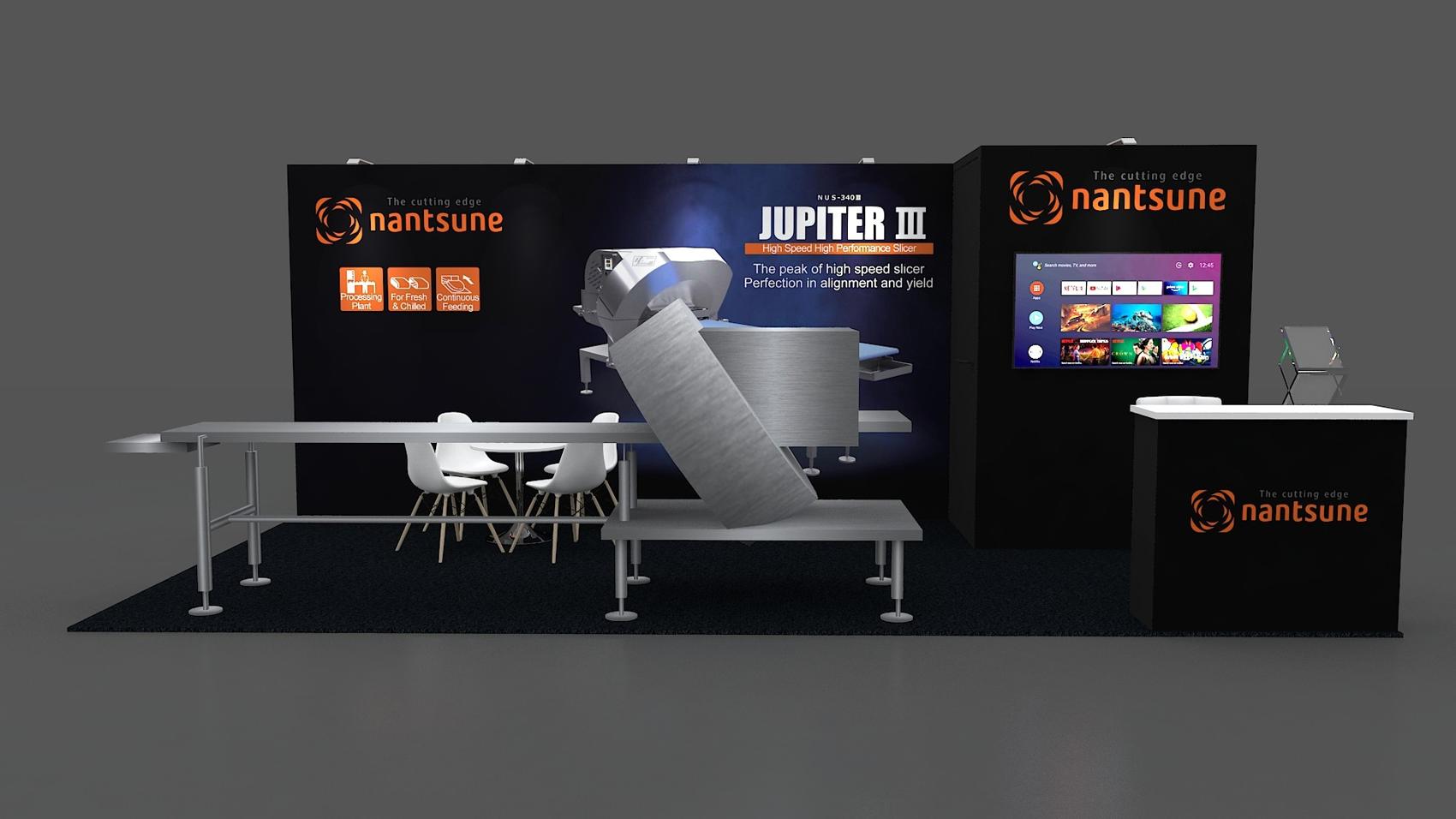 10×20 Inline Booth With Machine Demo Space