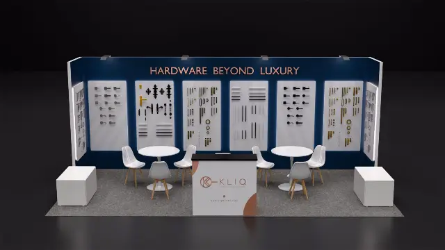 10×20 Inline Booth With Backlit Pegboard Panels and Dimensional Lettering