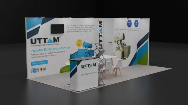 10×20 Inline Booth With Printed Wall and Brochure Counter