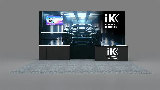 10×20 Inline Booth With Full-Width Graphic Wall and Storage Cabinet Counter