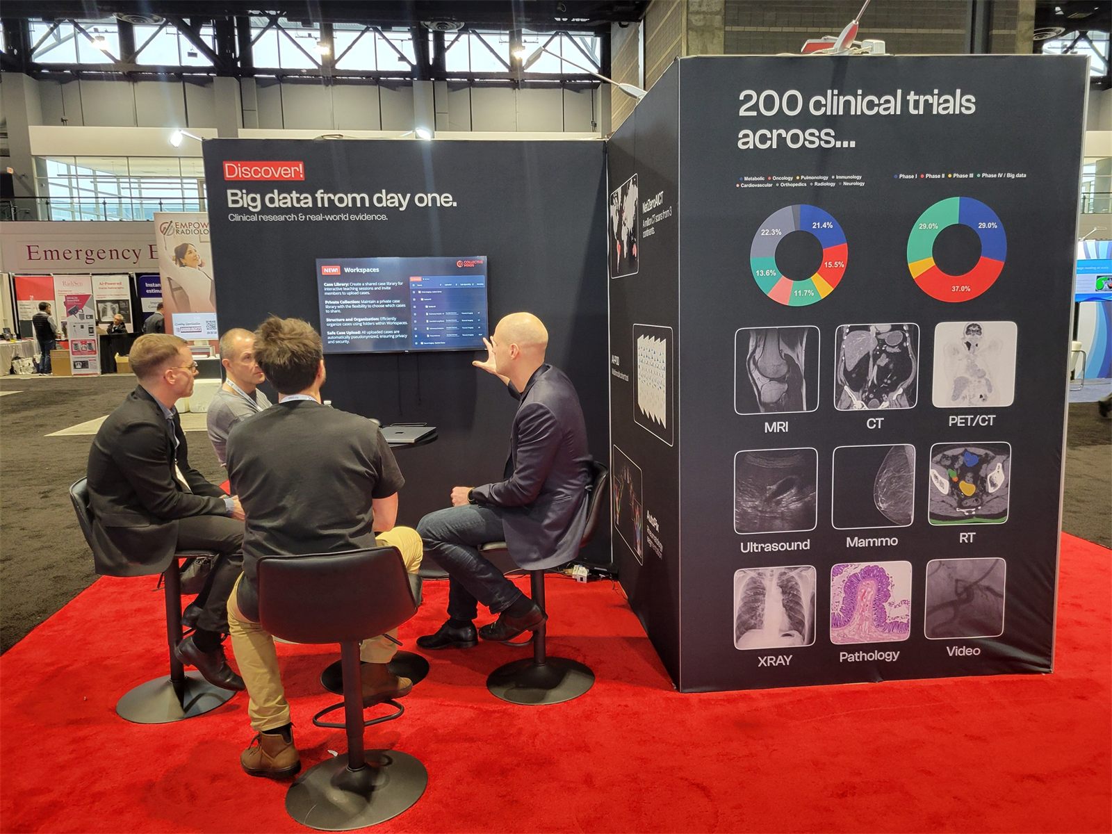 Demo corner in action · RSNA, Chicago