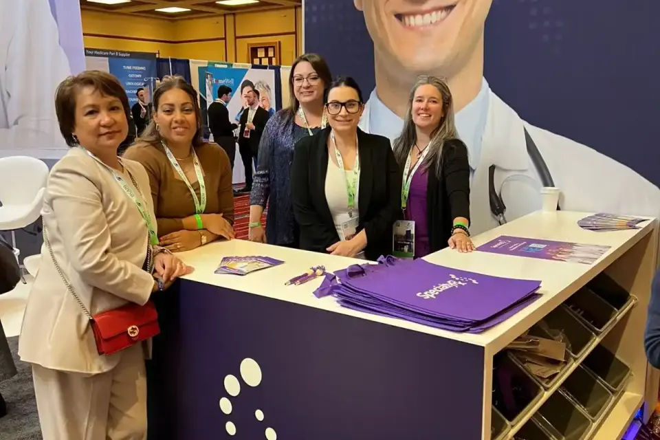 SpecialtyRx booth by Purple Exhibits