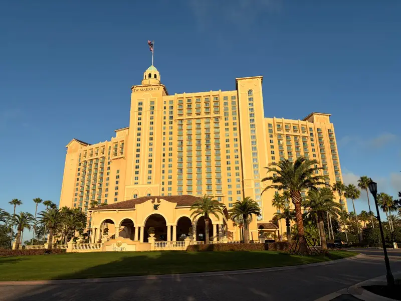 The JW Marriott Orlando Grande Lakes resort building near Orlando, Florida