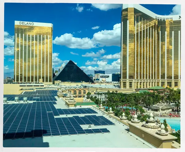 View from Mandalay Bay Convention Center toward the Las Vegas resort complex