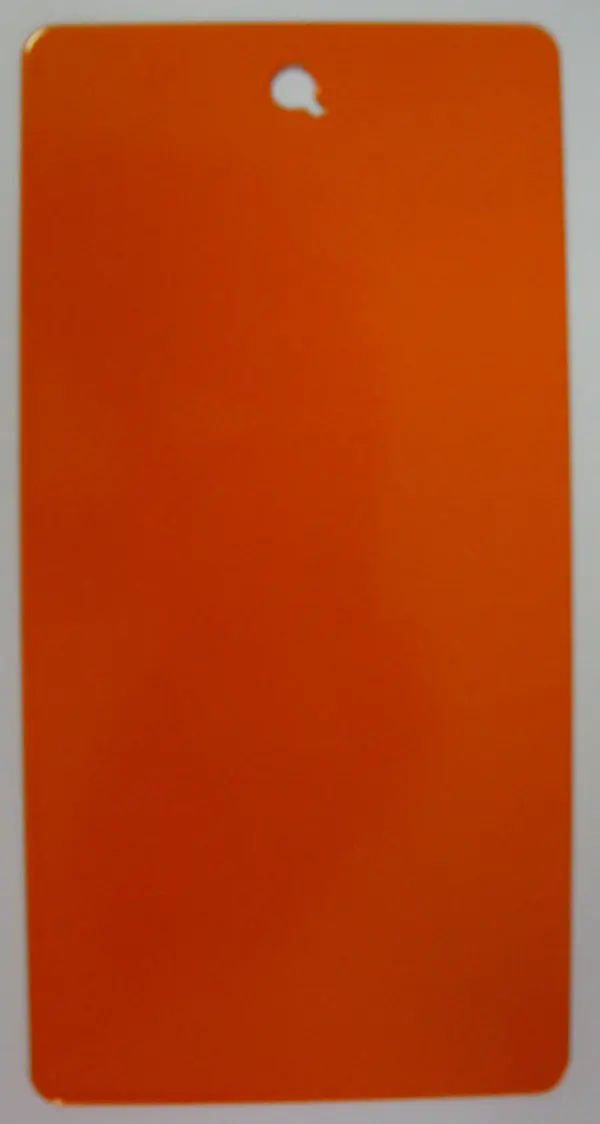 Powder-coated panel; materials protection sample reference.