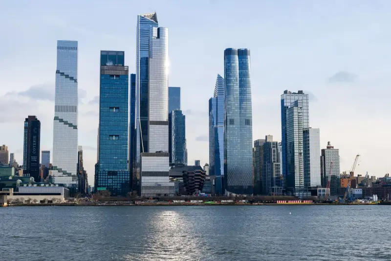 Hudson Yards skyscrapers seen across the Hudson River