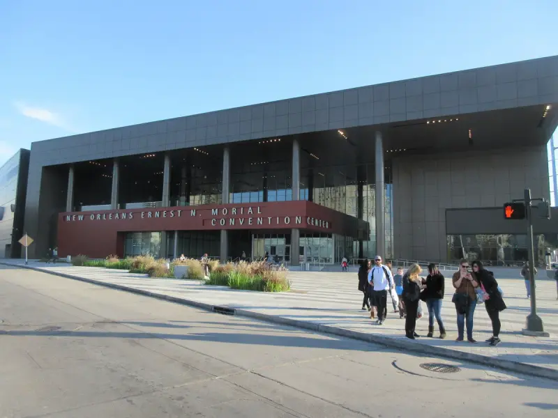 Downriver end of the Ernest N. Morial Convention Center in New Orleans