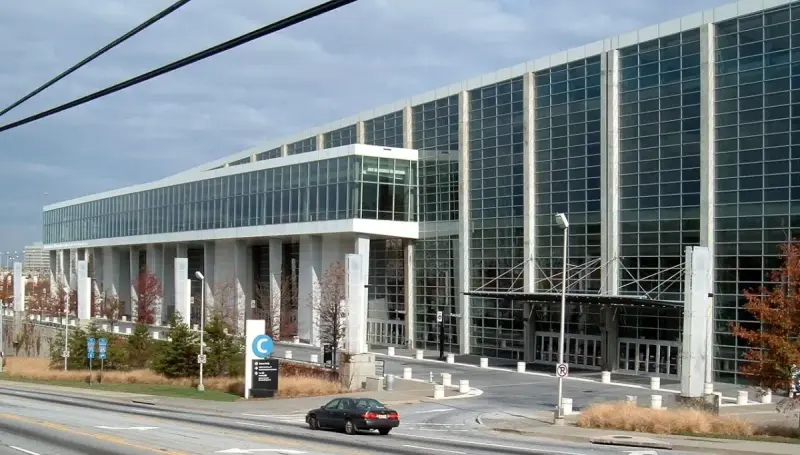 Georgia World Congress Center viewed from Northside Avenue in Atlanta