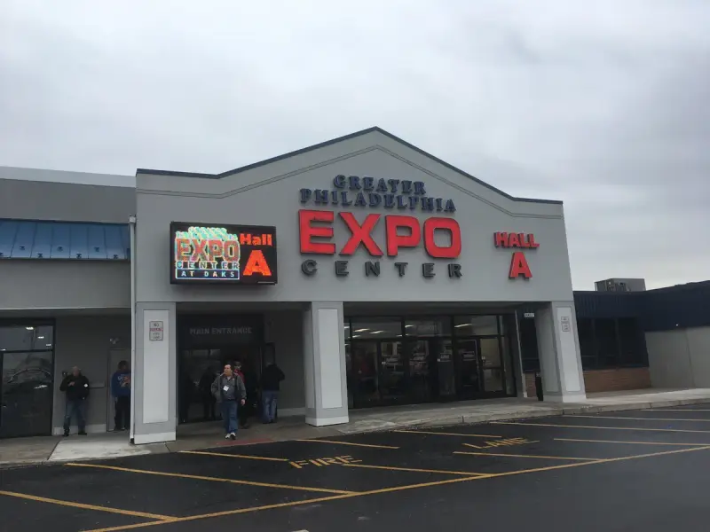Hall A entrance of the Greater Philadelphia Expo Center in Oaks, Pennsylvania