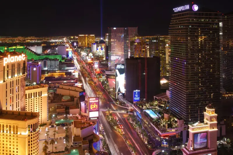 The Las Vegas Strip lit up at night