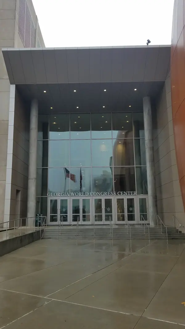 Entrance to the Georgia World Congress Center in downtown Atlanta