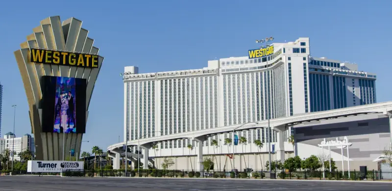 The Westgate Las Vegas Resort & Casino tower on Paradise Road