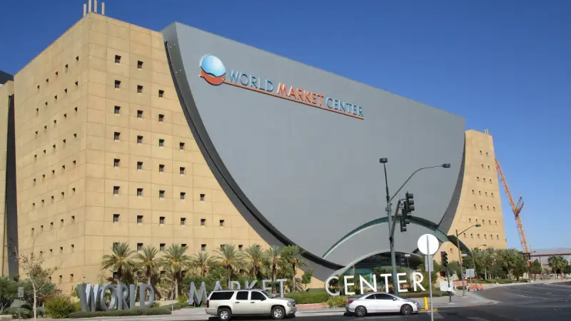 The World Market Center buildings along Grand Central Parkway, Las Vegas