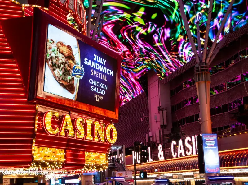 The Fremont Street Experience canopy in downtown Las Vegas