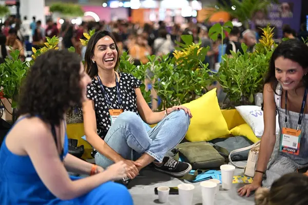 Women in conversation at the Women in Tech Lounge during Web Summit Rio 2023