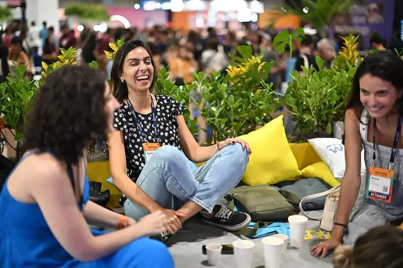 Women in conversation at the Women in Tech Lounge during Web Summit Rio 2023