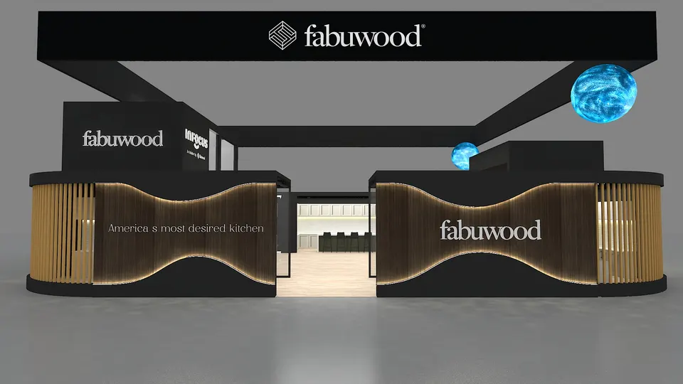 Purple Exhibits 3D booth concept for Fabuwood