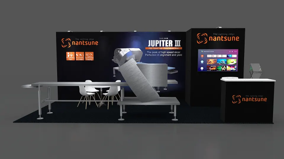 Purple Exhibits 3D booth concept for Nantsune