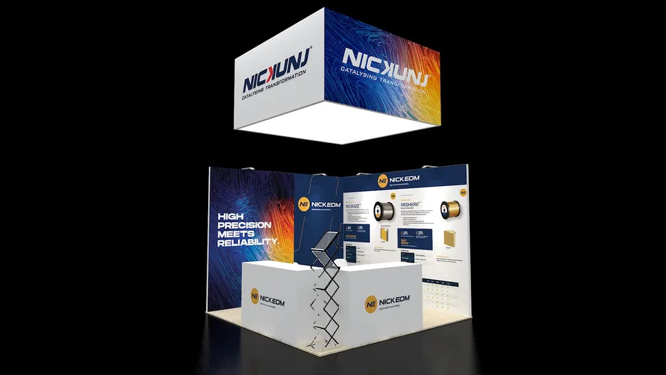 Purple Exhibits 3D booth concept for Nickuns