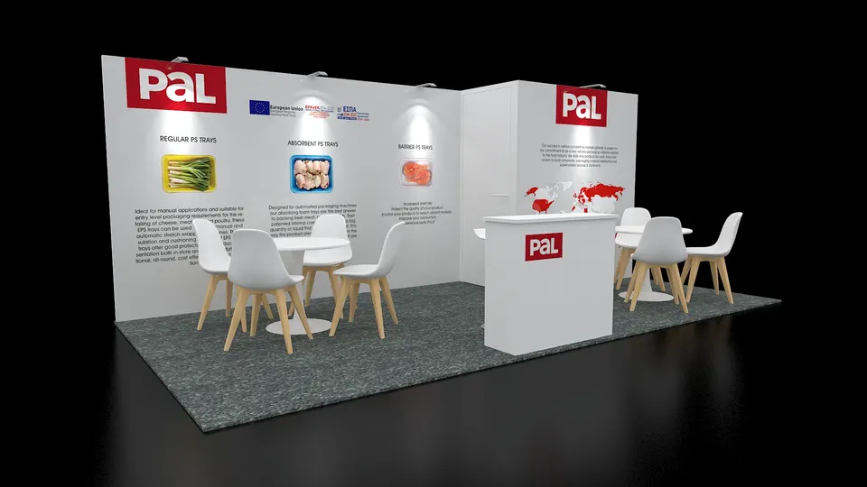 Purple Exhibits 3D booth concept for PAL