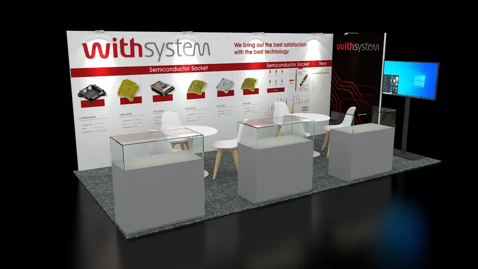 Purple Exhibits 3D booth concept for Withsystem