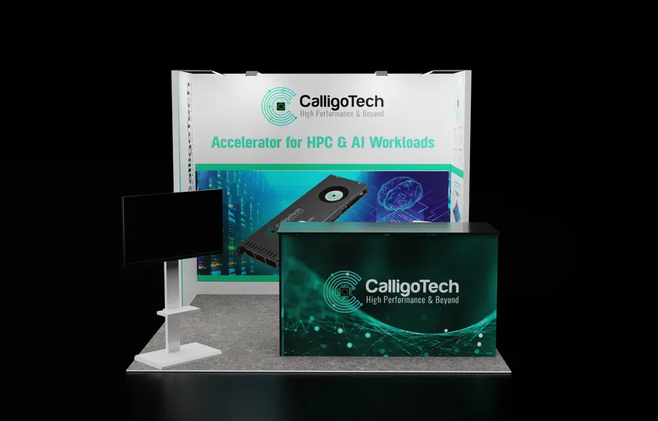 Purple Exhibits 3D booth concept for CalligoTech
