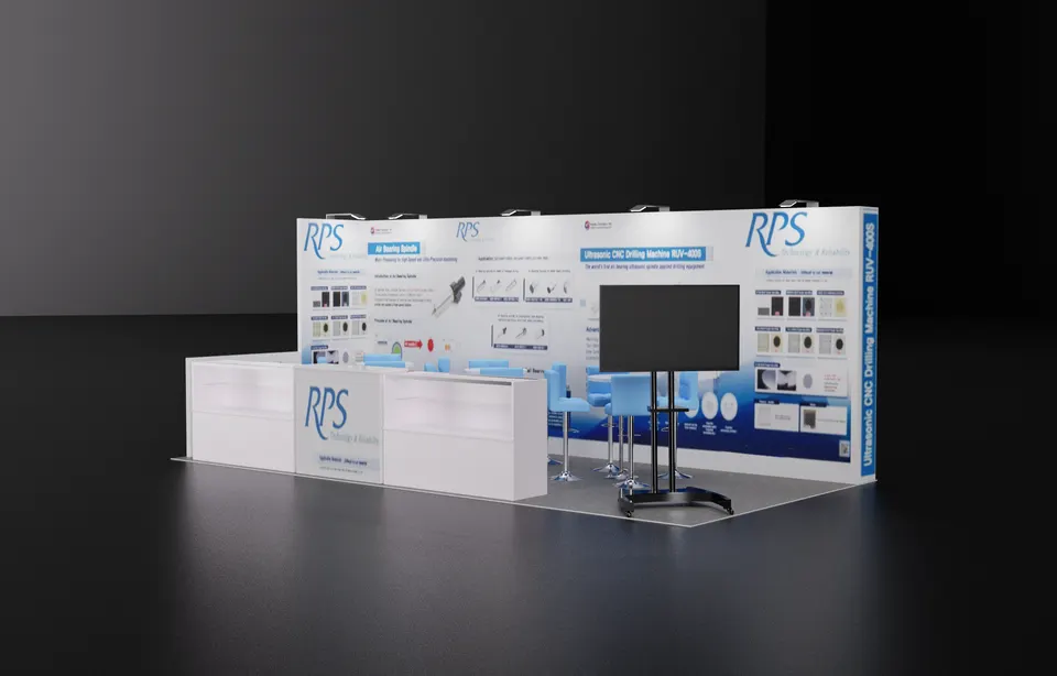 Purple Exhibits 3D booth concept for RPS