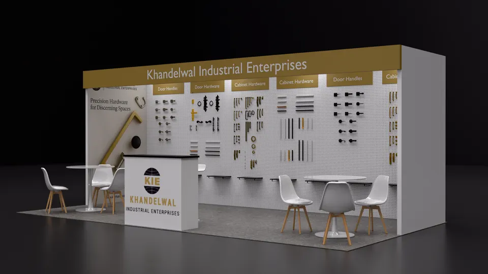 Purple Exhibits 3D booth concept for Khandelwal Industrial Enterprises