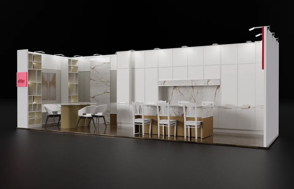 Purple Exhibits 3D booth concept