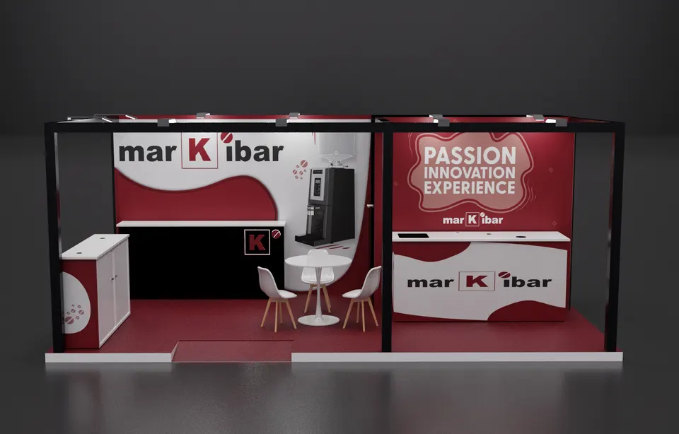 Purple Exhibits 3D booth concept for marKibar, an example for LA Spring Preview planning