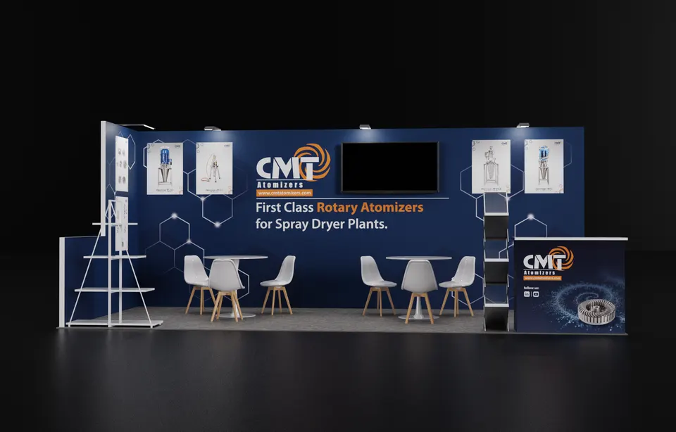 Purple Exhibits 3D booth concept for CMT Atomizers