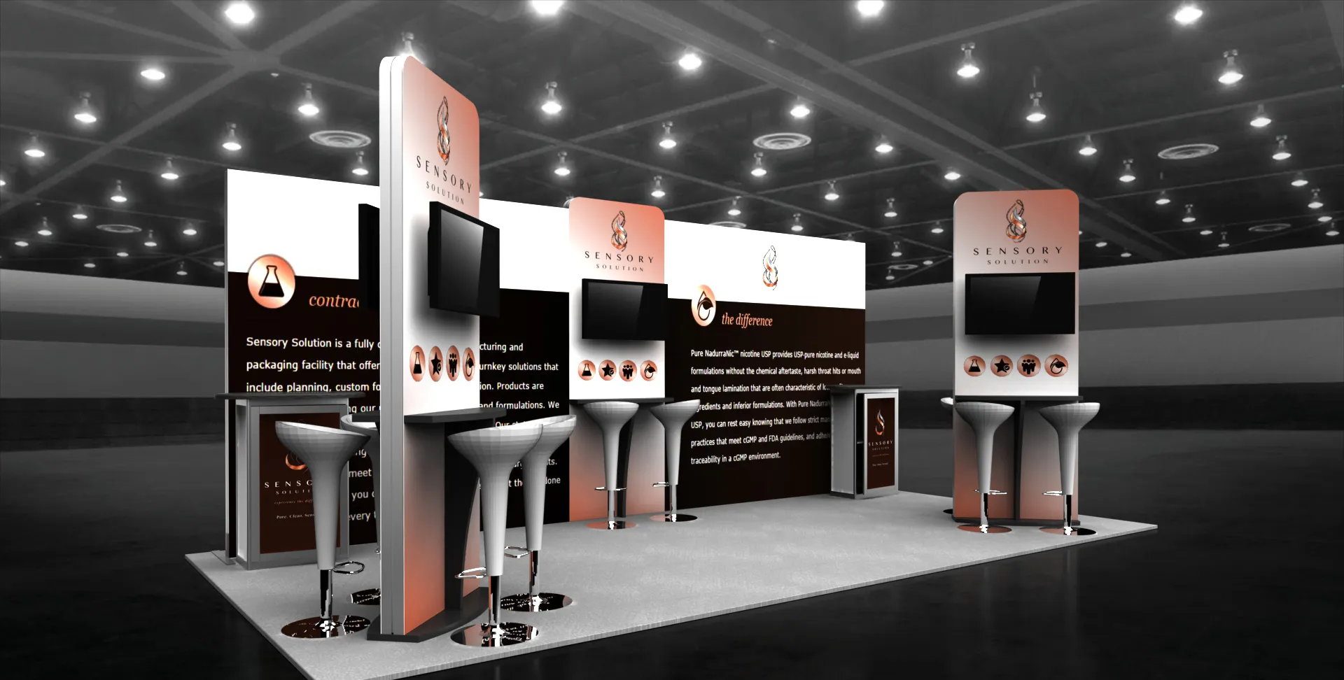 Sensory Solution 10x20 booth by Purple Exhibits