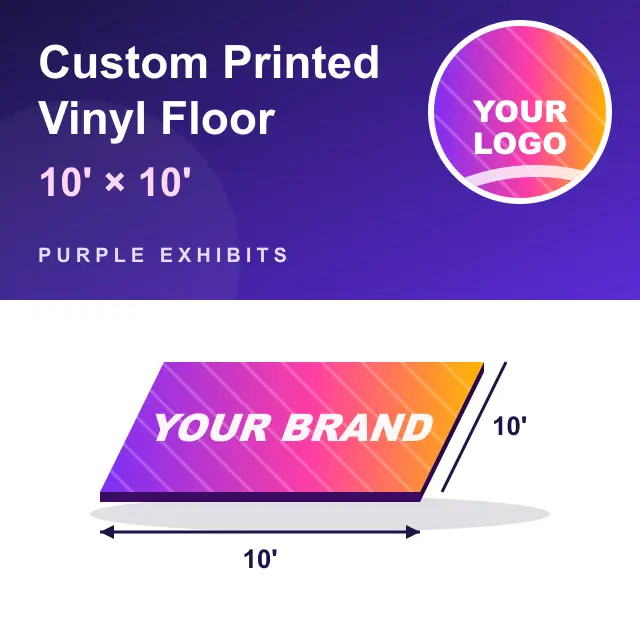 Custom Printed Vinyl Floor, 10 x 10 ft